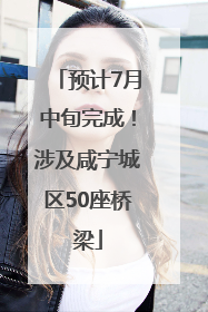 预计7月中旬完成！涉及咸宁城区50座桥梁