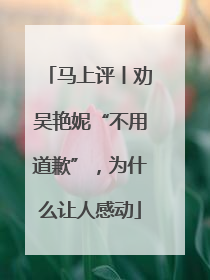 马上评丨劝吴艳妮“不用道歉”，为什么让人感动