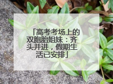 高考考场上的双胞胎姐妹：齐头并进，假期生活已安排
