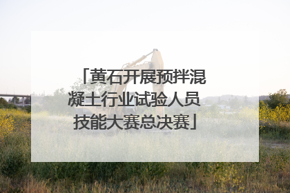 黄石开展预拌混凝土行业试验人员技能大赛总决赛