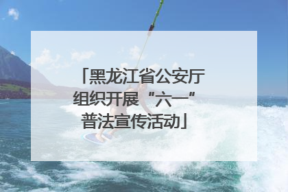 黑龙江省公安厅组织开展“六一”普法宣传活动