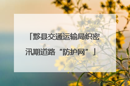 黟县交通运输局织密汛期道路“防护网”