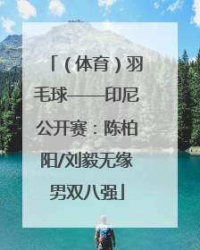 （体育）羽毛球——印尼公开赛：陈柏阳/刘毅无缘男双八强