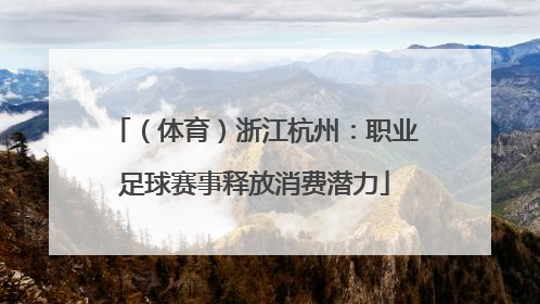 （体育）浙江杭州：职业足球赛事释放消费潜力