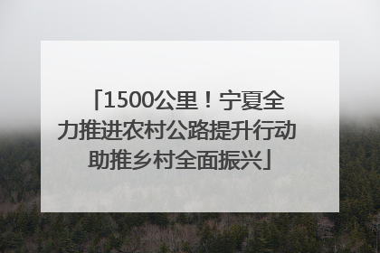 1500公里！宁夏全力推进农村公路提升行动 助推乡村全面振兴