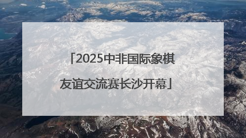 2025中非国际象棋友谊交流赛长沙开幕