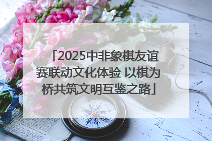 2025中非象棋友谊赛联动文化体验 以棋为桥共筑文明互鉴之路