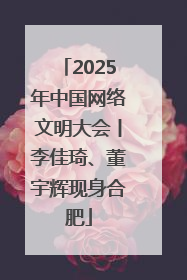 2025年中国网络文明大会丨李佳琦、董宇辉现身合肥