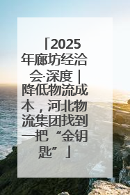 2025年廊坊经洽会·深度｜降低物流成本，河北物流集团找到一把“金钥匙”