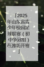 2025年山东省青少年校园足球联赛（初中争冠组）在潍坊开赛