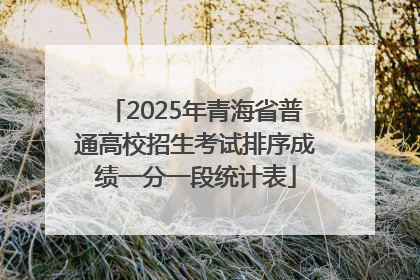 2025年青海省普通高校招生考试排序成绩一分一段统计表