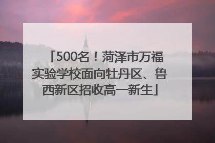 500名！菏泽市万福实验学校面向牡丹区、鲁西新区招收高一新生