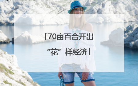 70亩百合开出“花”样经济