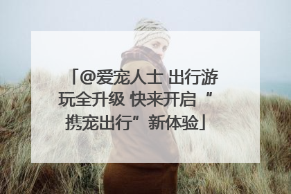 @爱宠人士 出行游玩全升级 快来开启“携宠出行”新体验