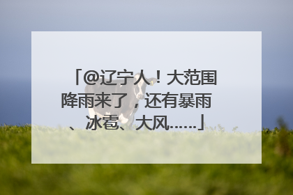@辽宁人！大范围降雨来了，还有暴雨、冰雹、大风……